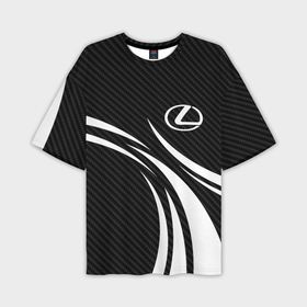 Мужская футболка oversize 3D с принтом Lexus   carbon line в Петрозаводске,  |  | Тематика изображения на принте: 
