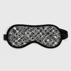Маска для сна 3D с принтом Чёрно белая кибер сеть в Рязани, внешний слой — 100% полиэфир, внутренний слой — 100% хлопок, между ними — поролон |  | Тематика изображения на принте: 