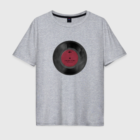 Мужская футболка хлопок Oversize с принтом Unknow Old Vinyl в Санкт-Петербурге, 100% хлопок | свободный крой, круглый ворот, “спинка” длиннее передней части | 