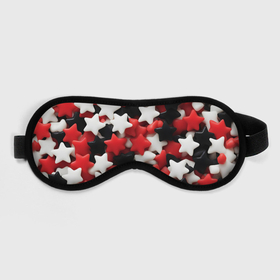 Маска для сна 3D с принтом Сладкие Звёзды чёрно красные в Рязани, внешний слой — 100% полиэфир, внутренний слой — 100% хлопок, между ними — поролон |  | Тематика изображения на принте: 