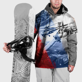 Накидка на куртку 3D с принтом Армия РФ в Белгороде, 100% полиэстер |  | 