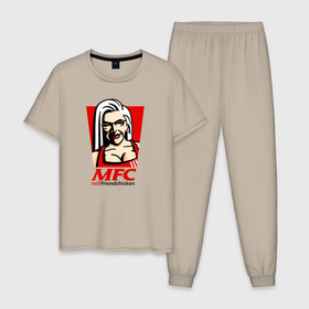 Мужская пижама хлопок с принтом MFC Milf в Кировске, 100% хлопок | брюки и футболка прямого кроя, без карманов, на брюках мягкая резинка на поясе и по низу штанин
 | Тематика изображения на принте: 