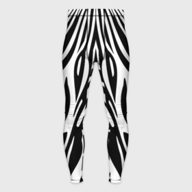 Мужские тайтсы 3D с принтом Черная абстракция зебра ,  |  | 