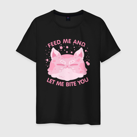 Светящаяся мужская футболка с принтом Feed me and let me bite you в Новосибирске,  |  | 