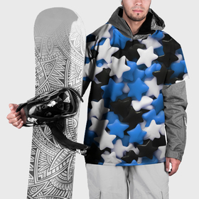 Накидка на куртку 3D с принтом Сладкие звёзды чёрно синие в Екатеринбурге, 100% полиэстер |  | 