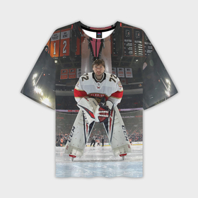 Мужская футболка oversize 3D с принтом Sergey Bobrovsky   Florida panthers   hockey в Новосибирске,  |  | 
