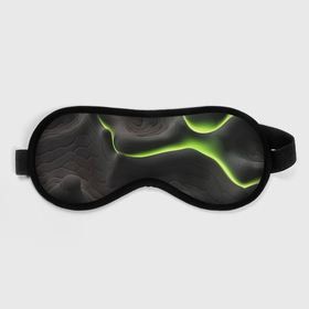 Маска для сна 3D с принтом Green black  texture , внешний слой — 100% полиэфир, внутренний слой — 100% хлопок, между ними — поролон |  | 