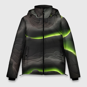Мужская зимняя куртка 3D с принтом Green black  texture в Екатеринбурге, верх — 100% полиэстер; подкладка — 100% полиэстер; утеплитель — 100% полиэстер | длина ниже бедра, свободный силуэт Оверсайз. Есть воротник-стойка, отстегивающийся капюшон и ветрозащитная планка. 

Боковые карманы с листочкой на кнопках и внутренний карман на молнии. | Тематика изображения на принте: 