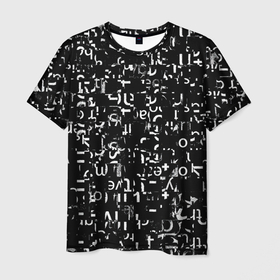 Мужская футболка 3D с принтом Abstract secred code в Белгороде, 100% полиэфир | прямой крой, круглый вырез горловины, длина до линии бедер | Тематика изображения на принте: 