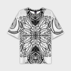 Мужская футболка oversize 3D с принтом Абстрактный узор сова в Екатеринбурге,  |  | Тематика изображения на принте: 
