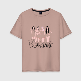 Женская футболка хлопок Oversize с принтом Популярные девчонки в Белгороде, 100% хлопок | свободный крой, круглый ворот, спущенный рукав, длина до линии бедер
 | 