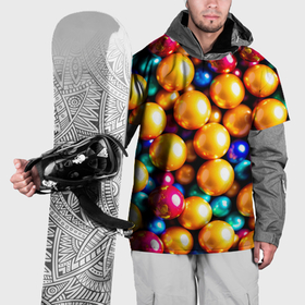 Накидка на куртку 3D с принтом Шоколадные шарики в перламутровой глазури , 100% полиэстер |  | Тематика изображения на принте: 
