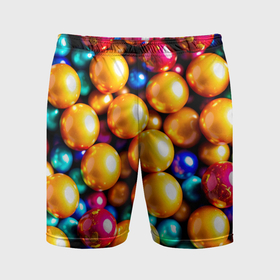 Мужские шорты спортивные с принтом Шоколадные шарики в перламутровой глазури ,  |  | Тематика изображения на принте: 