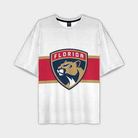 Мужская футболка oversize 3D с принтом Florida panthers   uniform   hockey в Кировске,  |  | Тематика изображения на принте: 