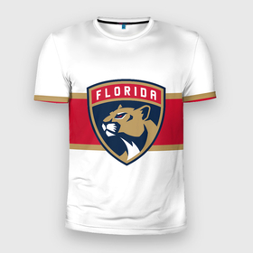 Мужская футболка 3D Slim с принтом Florida panthers   uniform   hockey в Кировске, 100% полиэстер с улучшенными характеристиками | приталенный силуэт, круглая горловина, широкие плечи, сужается к линии бедра | 