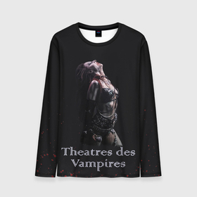 Мужской лонгслив 3D с принтом Theatres des Vampires Sonya Scarlet в Тюмени, 100% полиэстер | длинные рукава, круглый вырез горловины, полуприлегающий силуэт | 