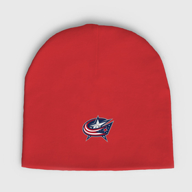 Мужская шапка демисезонная с принтом Columbus blue jackets   hockey team   emblem в Санкт-Петербурге,  |  | Тематика изображения на принте: 