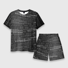 Мужской костюм с шортами 3D с принтом программирование  Двоичный Код Binary Code в Петрозаводске,  |  | Тематика изображения на принте: 