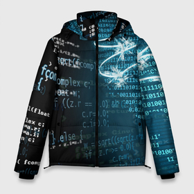 Мужская зимняя куртка 3D с принтом информатика обучение программированию в Новосибирске, верх — 100% полиэстер; подкладка — 100% полиэстер; утеплитель — 100% полиэстер | длина ниже бедра, свободный силуэт Оверсайз. Есть воротник-стойка, отстегивающийся капюшон и ветрозащитная планка. 

Боковые карманы с листочкой на кнопках и внутренний карман на молнии. | Тематика изображения на принте: 