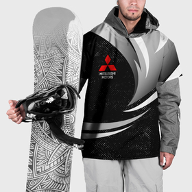 Накидка на куртку 3D с принтом Митсубиси   строгие оттенки , 100% полиэстер |  | 
