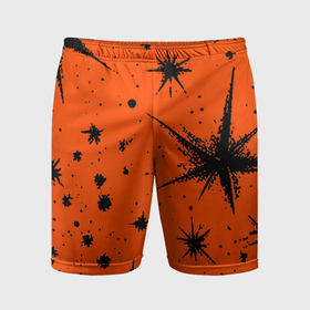 Мужские шорты спортивные с принтом Огненный оранжевый абстракция в Санкт-Петербурге,  |  | 