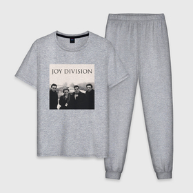 Мужская пижама хлопок с принтом Тру фанат Joy Division в Белгороде, 100% хлопок | брюки и футболка прямого кроя, без карманов, на брюках мягкая резинка на поясе и по низу штанин
 | 