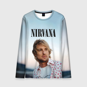 Мужской лонгслив 3D с принтом Тру фанат Nirvana в городе Новоалтайск, 100% полиэстер | длинные рукава, круглый вырез горловины, полуприлегающий силуэт | 