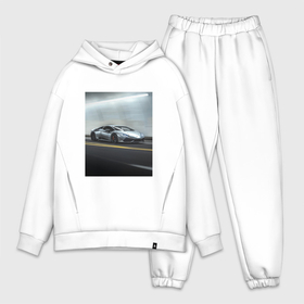 Мужской костюм oversize хлопок с принтом Авто в режиме скорости в Ухте,  |  | 