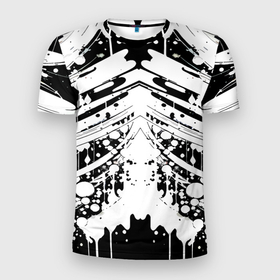 Мужская футболка 3D Slim с принтом Mirror abstraction   vogue в Екатеринбурге, 100% полиэстер с улучшенными характеристиками | приталенный силуэт, круглая горловина, широкие плечи, сужается к линии бедра | 