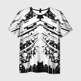 Мужская футболка 3D с принтом Mirror abstraction   vogue в Екатеринбурге, 100% полиэфир | прямой крой, круглый вырез горловины, длина до линии бедер | Тематика изображения на принте: 