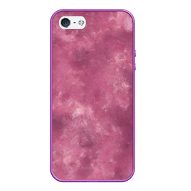 Чехол для iPhone 5/5S матовый с принтом текстура родонита в Ухте, Силикон | Область печати: задняя сторона чехла, без боковых панелей | 