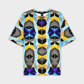 Мужская футболка oversize 3D с принтом Vanguard geometric pattern   neural network ,  |  | 
