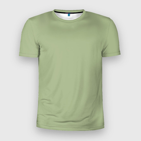 Мужская футболка 3D Slim с принтом Болотный однотонный в Кировске, 100% полиэстер с улучшенными характеристиками | приталенный силуэт, круглая горловина, широкие плечи, сужается к линии бедра | 