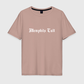 Мужская футболка хлопок Oversize с принтом Memphis Cult в Новосибирске, 100% хлопок | свободный крой, круглый ворот, “спинка” длиннее передней части | 