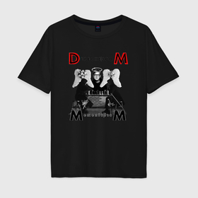Мужская футболка хлопок Oversize с принтом Depeche Mode    Memento Mori 01 в Рязани, 100% хлопок | свободный крой, круглый ворот, “спинка” длиннее передней части | Тематика изображения на принте: 