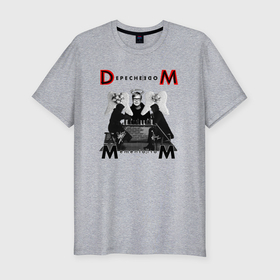 Мужская футболка хлопок Slim с принтом Depeche Mode    Memento Mori 01 , 92% хлопок, 8% лайкра | приталенный силуэт, круглый вырез ворота, длина до линии бедра, короткий рукав | 