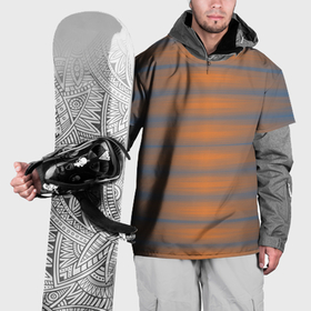 Накидка на куртку 3D с принтом Полосатый закат градиент в Тюмени, 100% полиэстер |  | 