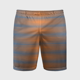 Мужские шорты спортивные с принтом Полосатый закат градиент в Курске,  |  | 