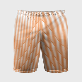 Мужские шорты спортивные с принтом Полосатый оранжевый градиент в Тюмени,  |  | 