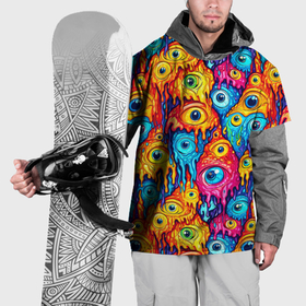 Накидка на куртку 3D с принтом Мозги с глазами в Белгороде, 100% полиэстер |  | Тематика изображения на принте: 