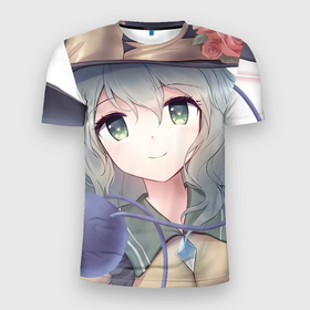 Мужская футболка 3D Slim с принтом Touhou Project Улыбающаяся Койши Комейдзи в городе Новоалтайск, 100% полиэстер с улучшенными характеристиками | приталенный силуэт, круглая горловина, широкие плечи, сужается к линии бедра | 