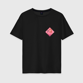 Женская футболка хлопок Oversize с принтом Арт Лисы из BlackPink   мини , 100% хлопок | свободный крой, круглый ворот, спущенный рукав, длина до линии бедер
 | 