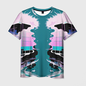 Мужская футболка 3D с принтом Vanguard abstraction   vogue , 100% полиэфир | прямой крой, круглый вырез горловины, длина до линии бедер | Тематика изображения на принте: 