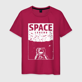 Светящаяся мужская футболка с принтом Космос: Space Legend ,  |  | Тематика изображения на принте: 