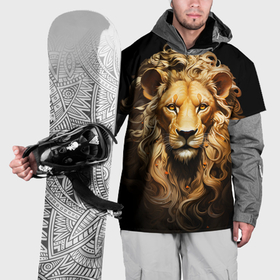 Накидка на куртку 3D с принтом Благородный знатный лев в Кировске, 100% полиэстер |  | 