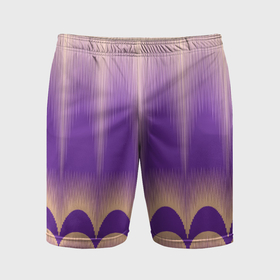 Мужские шорты спортивные с принтом фиолетовый градиент в полоску ,  |  | 
