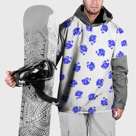Накидка на куртку 3D с принтом Поляна синих цветов в Белгороде, 100% полиэстер |  | Тематика изображения на принте: 