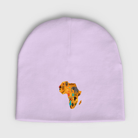 Мужская шапка демисезонная с принтом Красочная Африка в Кировске,  |  | Тематика изображения на принте: 