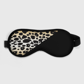 Маска для сна 3D с принтом Леопардовые пятна с черным цветом в Кировске, внешний слой — 100% полиэфир, внутренний слой — 100% хлопок, между ними — поролон |  | Тематика изображения на принте: 