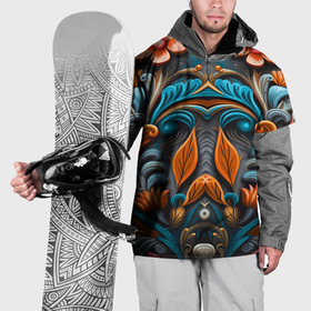 Накидка на куртку 3D с принтом Mirrow floral pattern   art   vogue в Курске, 100% полиэстер |  | Тематика изображения на принте: 